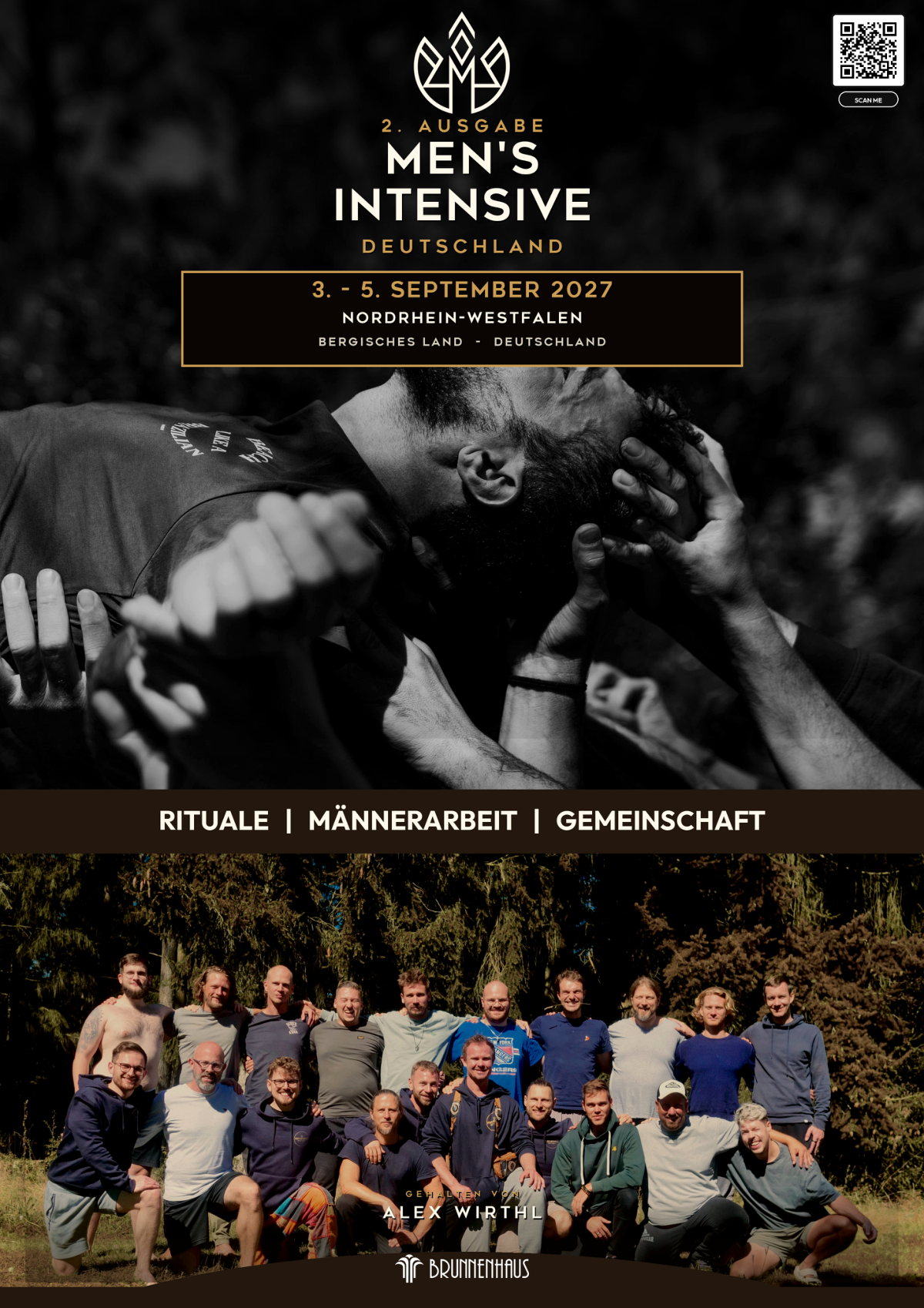 2nd edition Men's Intensive Germany, 3–5 September 2027, North Rhine-Westphalia. Held by Alex Wirthl.